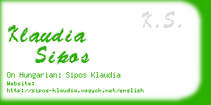 klaudia sipos business card